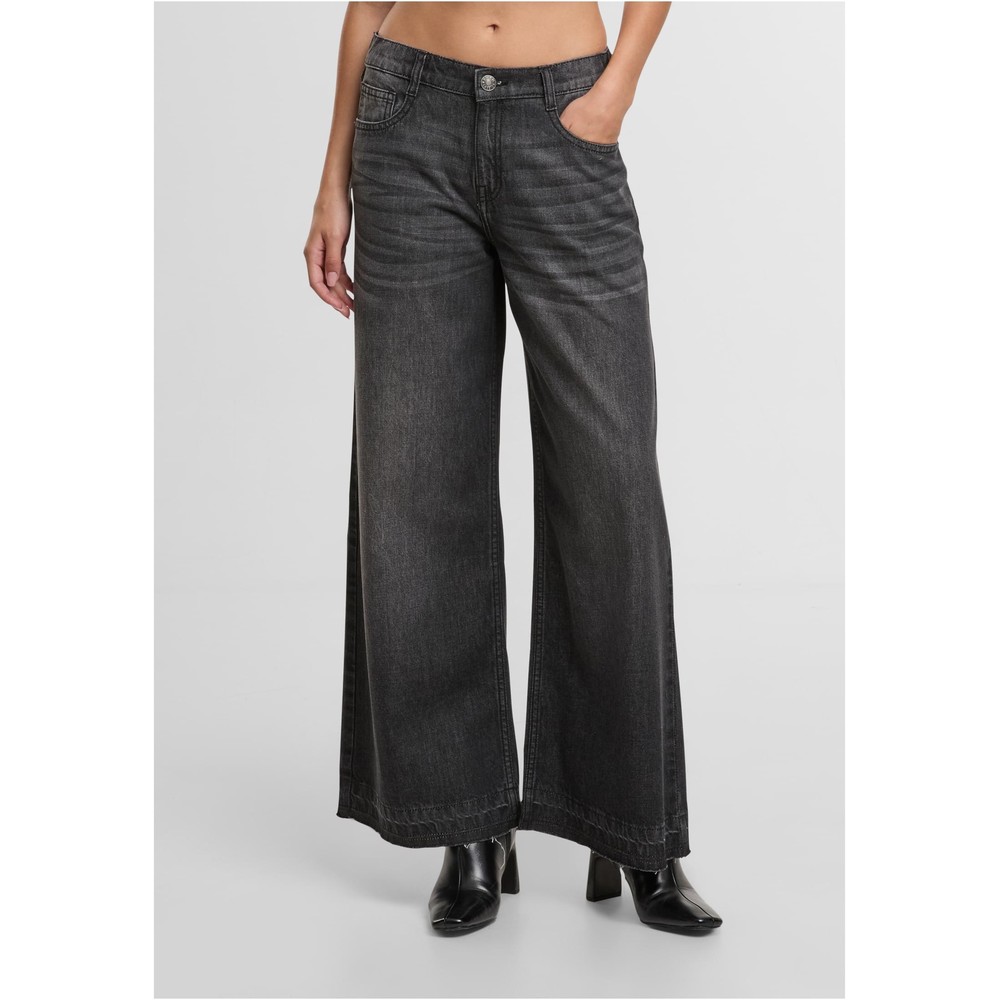 Urban Classics - Wide Leg Denim Wide leg trousers - Black